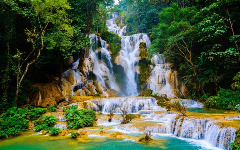 kuang si waterfall